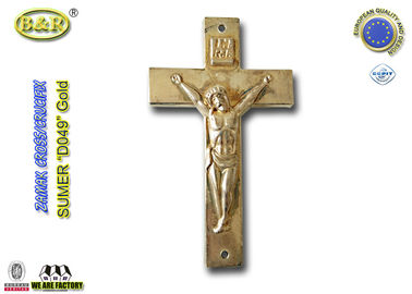 প্লাস্টিকের কফিন ক্রস D049 গোল্ড অ্যান্টিক ব্রাস কফিন ব্যবহার করার জন্য zamak crucifix 10.8 * 6.6cm