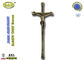 কফিন প্রসাধন zamak crucifix D056 ব্রোঞ্জ রঙের আকার 39 * 15cm আকার