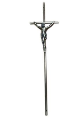 গুণ  Size 64.5×17cm Funeral Articles D064  / Iron Coffin Crucifix With Zamak Jesus কারখানা